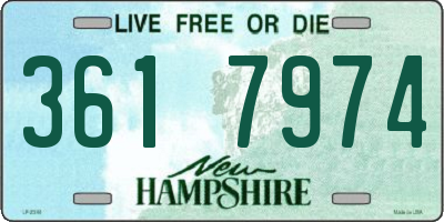 NH license plate 3617974