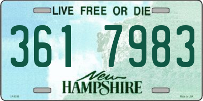 NH license plate 3617983