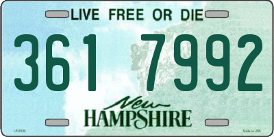 NH license plate 3617992