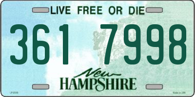 NH license plate 3617998