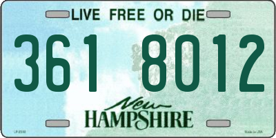 NH license plate 3618012