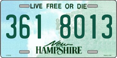 NH license plate 3618013