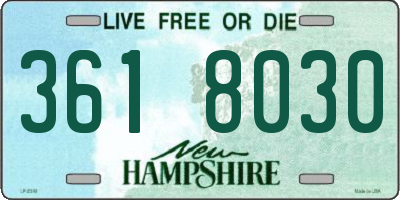 NH license plate 3618030
