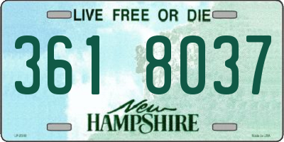 NH license plate 3618037