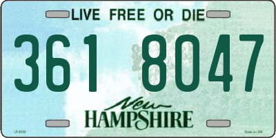 NH license plate 3618047