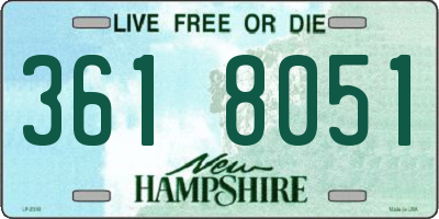 NH license plate 3618051