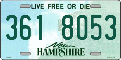 NH license plate 3618053