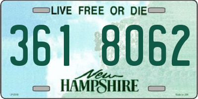 NH license plate 3618062