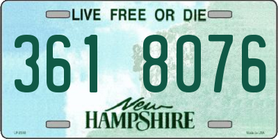 NH license plate 3618076