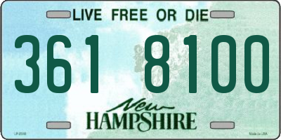 NH license plate 3618100