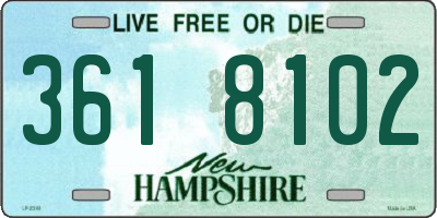 NH license plate 3618102