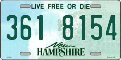 NH license plate 3618154