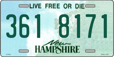 NH license plate 3618171