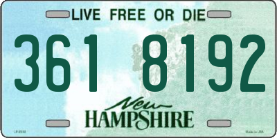 NH license plate 3618192
