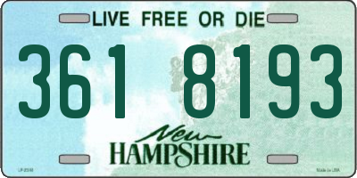 NH license plate 3618193