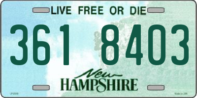 NH license plate 3618403