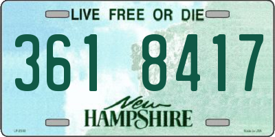 NH license plate 3618417