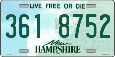 NH license plate 3618752