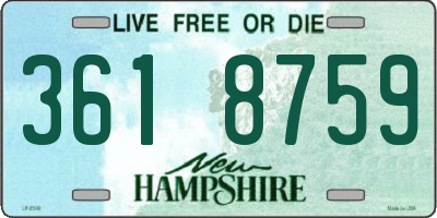 NH license plate 3618759