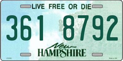 NH license plate 3618792