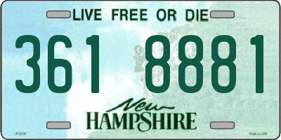 NH license plate 3618881