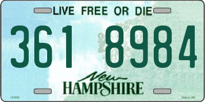 NH license plate 3618984