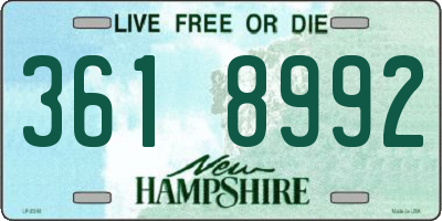NH license plate 3618992