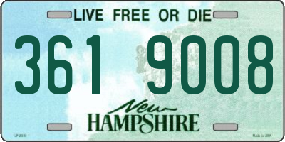 NH license plate 3619008