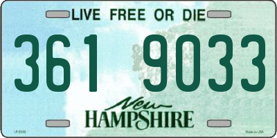 NH license plate 3619033