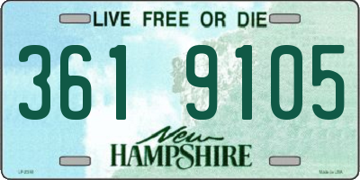 NH license plate 3619105