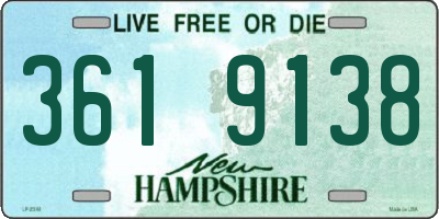 NH license plate 3619138
