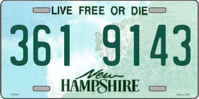 NH license plate 3619143