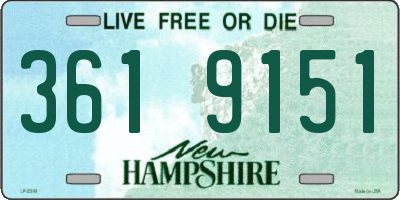 NH license plate 3619151