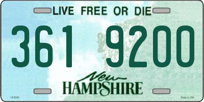 NH license plate 3619200