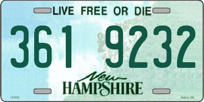 NH license plate 3619232