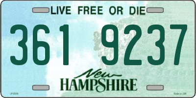 NH license plate 3619237
