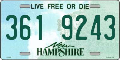 NH license plate 3619243