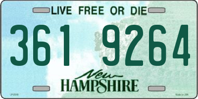 NH license plate 3619264