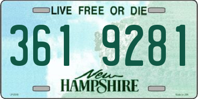 NH license plate 3619281