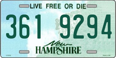 NH license plate 3619294