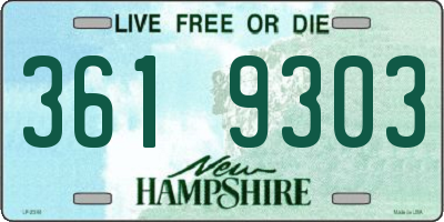 NH license plate 3619303