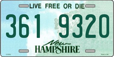 NH license plate 3619320