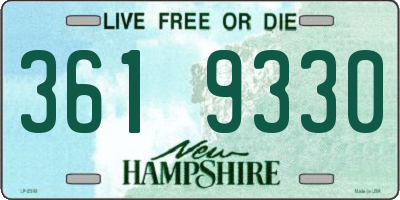 NH license plate 3619330