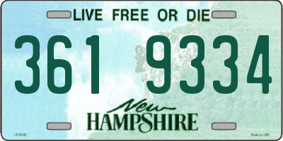 NH license plate 3619334
