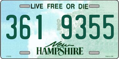 NH license plate 3619355