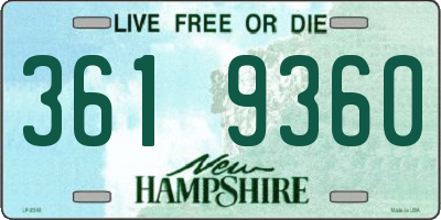 NH license plate 3619360