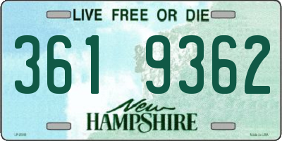 NH license plate 3619362