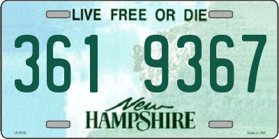 NH license plate 3619367