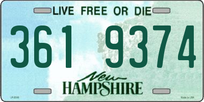 NH license plate 3619374