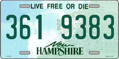 NH license plate 3619383